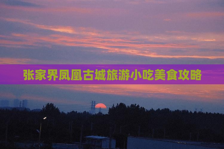 佛山去张家界凤凰古城旅游小吃
