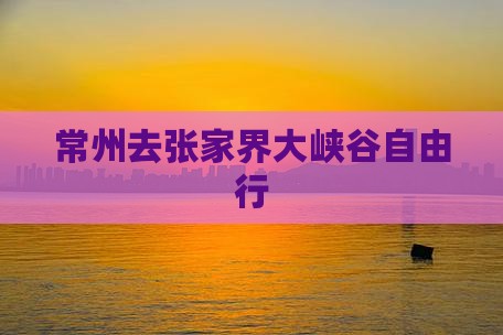 常州去张家界大峡谷自由行