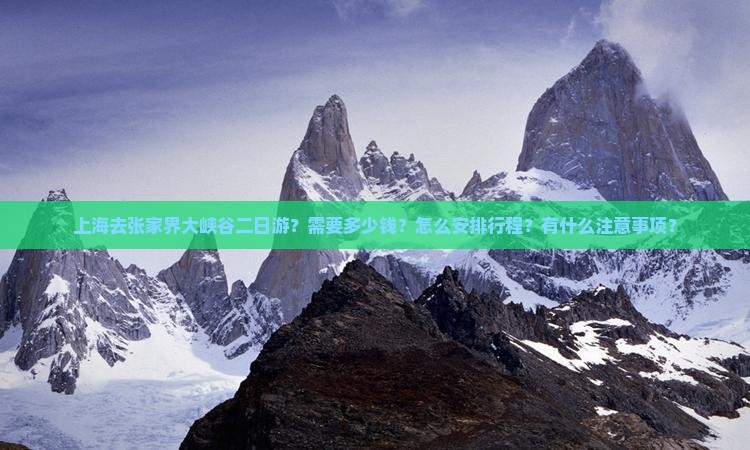 上海去张家界大峡谷二日游？需要多少钱？怎么安排行程？有什么注意事项？