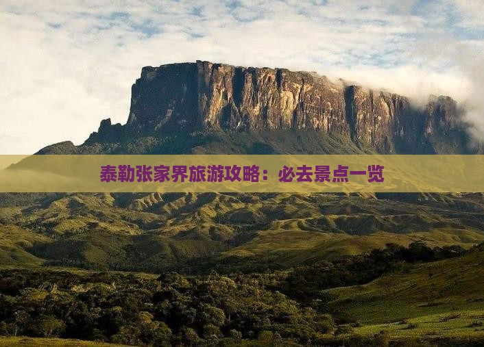 泰勒张家界旅游攻略：必去景点一览