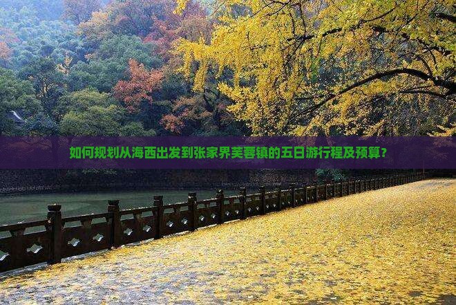 如何规划从海西出发到张家界芙蓉镇的五日游行程及预算？