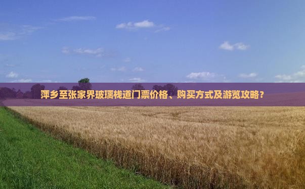 萍乡至张家界玻璃栈道门票价格、购买方式及游览攻略？
