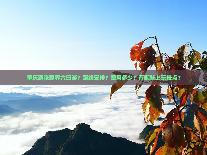 重庆到张家界六日游？路线安排？费用多少？有哪些必玩景点？