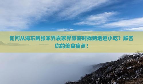 如何从海东到张家界袁家界旅游时找到地道小吃？解答你的美食痛点！