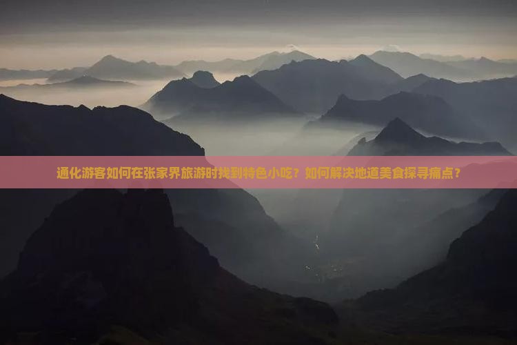通化游客如何在张家界旅游时找到特色小吃？如何解决地道美食探寻痛点？