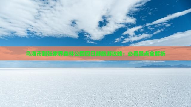 乌海市到张家界森林公园四日游旅游攻略：必看景点全解析