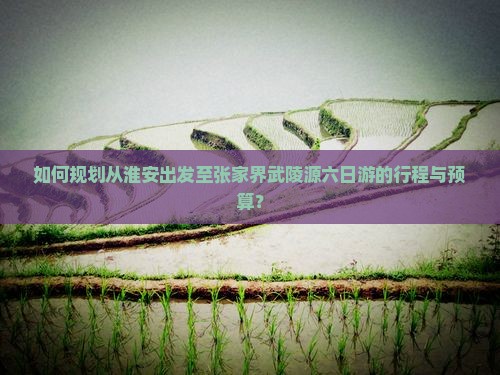 如何规划从淮安出发至张家界武陵源六日游的行程与预算？
