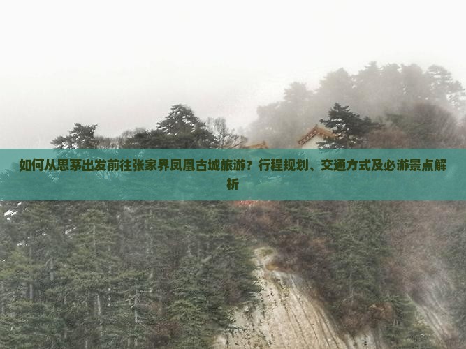 如何从思茅出发前往张家界凤凰古城旅游？行程规划、交通方式及必游景点解析