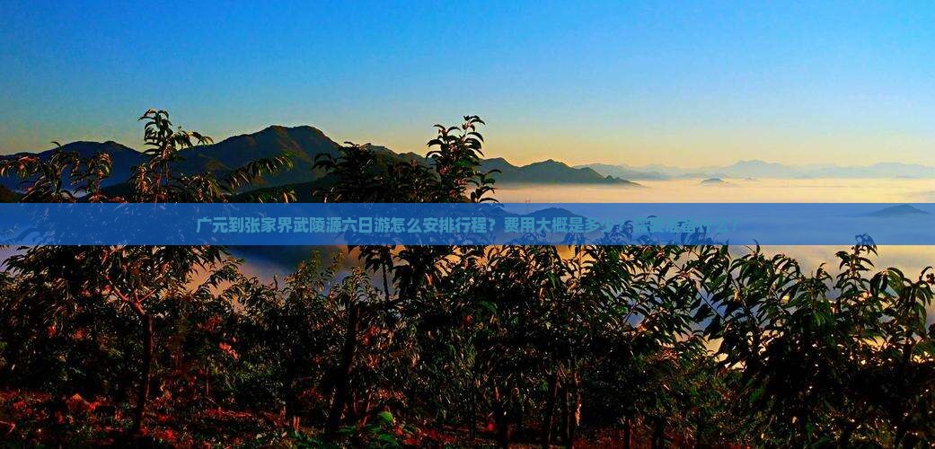 广元到张家界武陵源六日游怎么安排行程？费用大概是多少？需要准备什么？