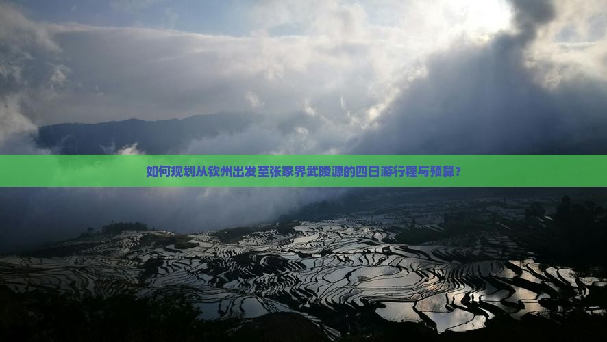 如何规划从钦州出发至张家界武陵源的四日游行程与预算？