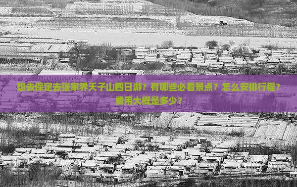 想去保定去张家界天子山四日游？有哪些必看景点？怎么安排行程？费用大概是多少？