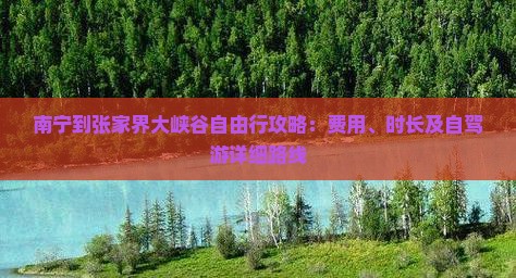南宁到张家界大峡谷自由行攻略：费用、时长及自驾游详细路线