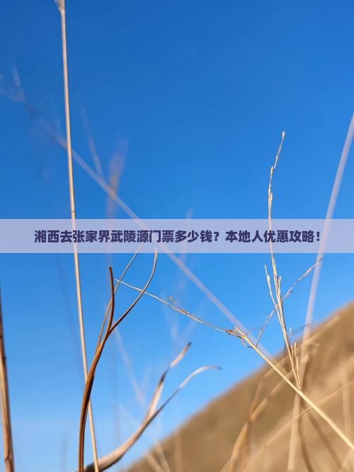 湘西去张家界武陵源门票多少钱？本地人优惠攻略！