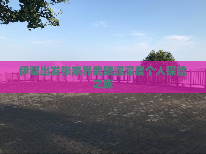 伊犁出发张家界武陵源深度个人探险之旅