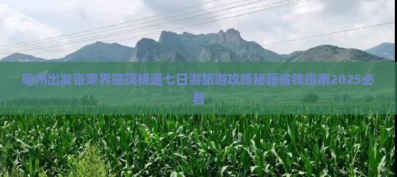 亳州去张家界玻璃栈道七日游
