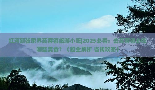 红河到张家界芙蓉镇旅游小吃
