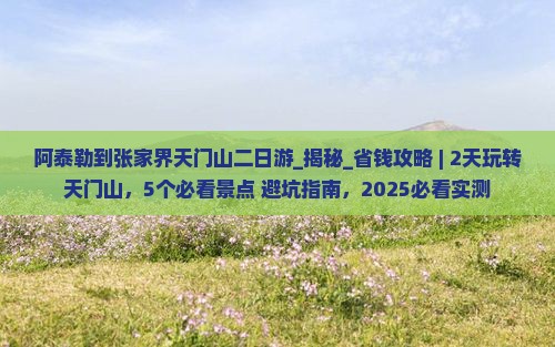 阿泰勒到张家界天门山二日游