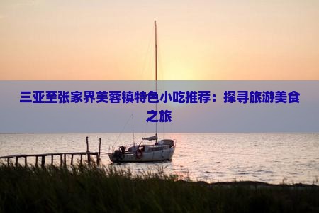 三亚至张家界芙蓉镇特色小吃推荐：探寻旅游美食之旅