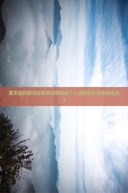 夏天如何解决张家界玻璃栈道个人游的排队和体验痛点？
