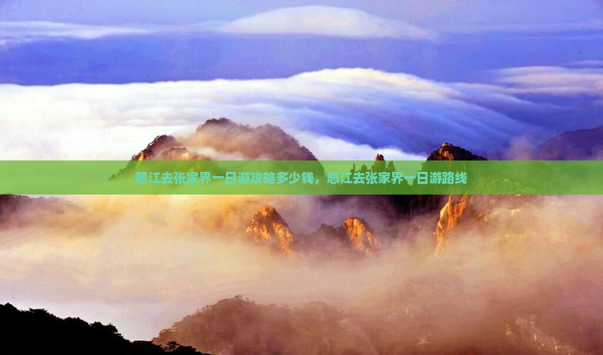 怒江去张家界一日游攻略多少钱，怒江去张家界一日游路线