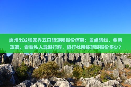 惠州出发张家界五日旅游团报价信息：景点路线、费用攻略，看看私人导游行程，旅行社团体旅游报价多少？