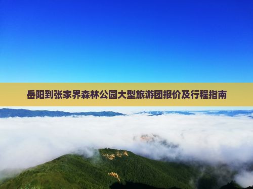 岳阳到张家界森林公园大型旅游团报价及行程指南
