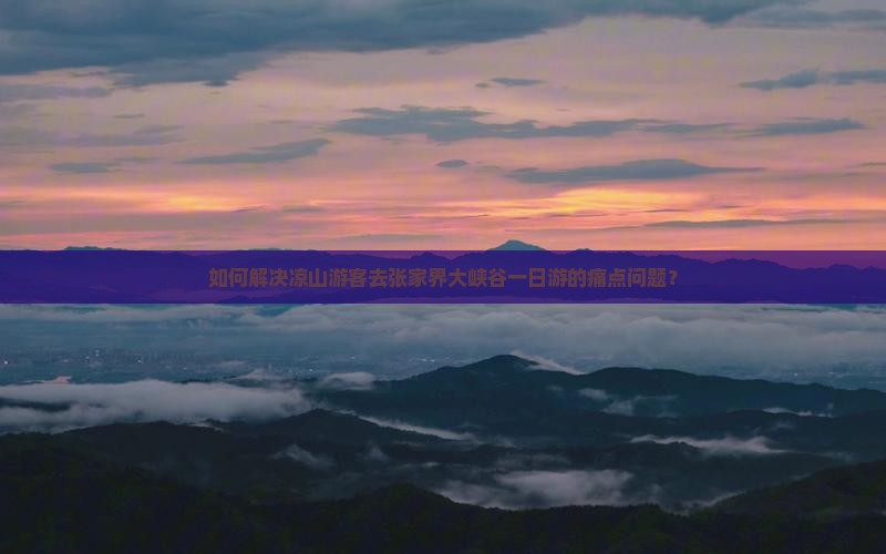如何解决凉山游客去张家界大峡谷一日游的痛点问题？