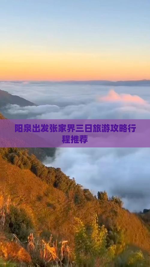 阳泉出发张家界三日旅游攻略行程推荐