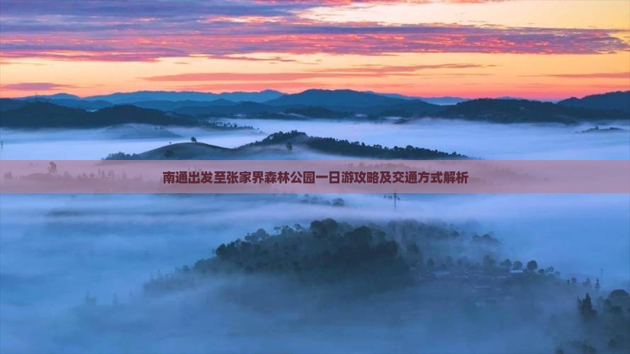南通出发至张家界森林公园一日游攻略及交通方式解析