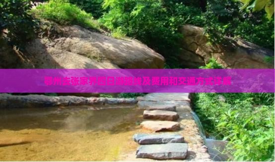 鄂州去张家界四日游路线及费用和交通方式详解