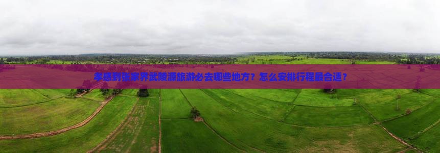 孝感到张家界武陵源旅游必去哪些地方？怎么安排行程最合适？