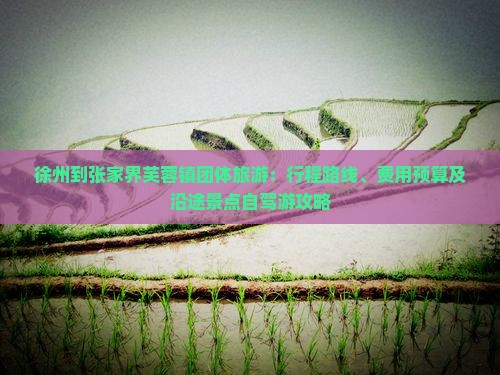 徐州到张家界芙蓉镇团体旅游：行程路线、费用预算及沿途景点自驾游攻略