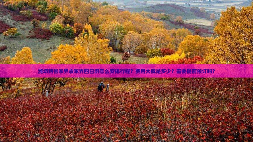 潍坊到张家界袁家界四日游怎么安排行程？费用大概是多少？需要提前预订吗？