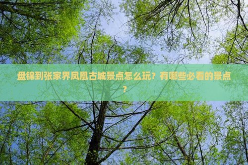 盘锦到张家界凤凰古城景点怎么玩？有哪些必看的景点？