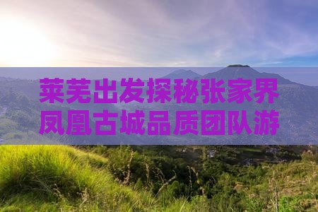 莱芜出发探秘张家界凤凰古城品质团队游