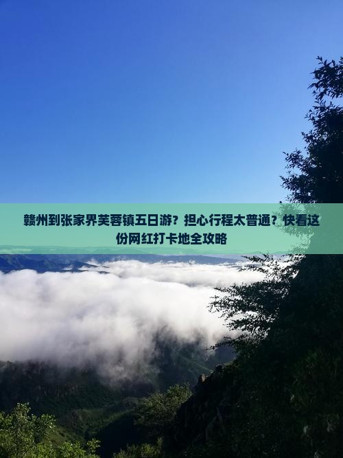 赣州到张家界芙蓉镇五日游？担心行程太普通？快看这份网红打卡地全攻略