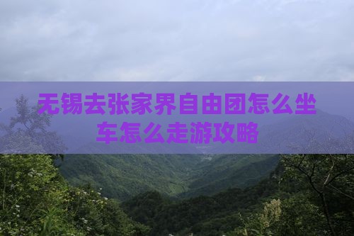 无锡去张家界自由团怎么坐车怎么走游攻略