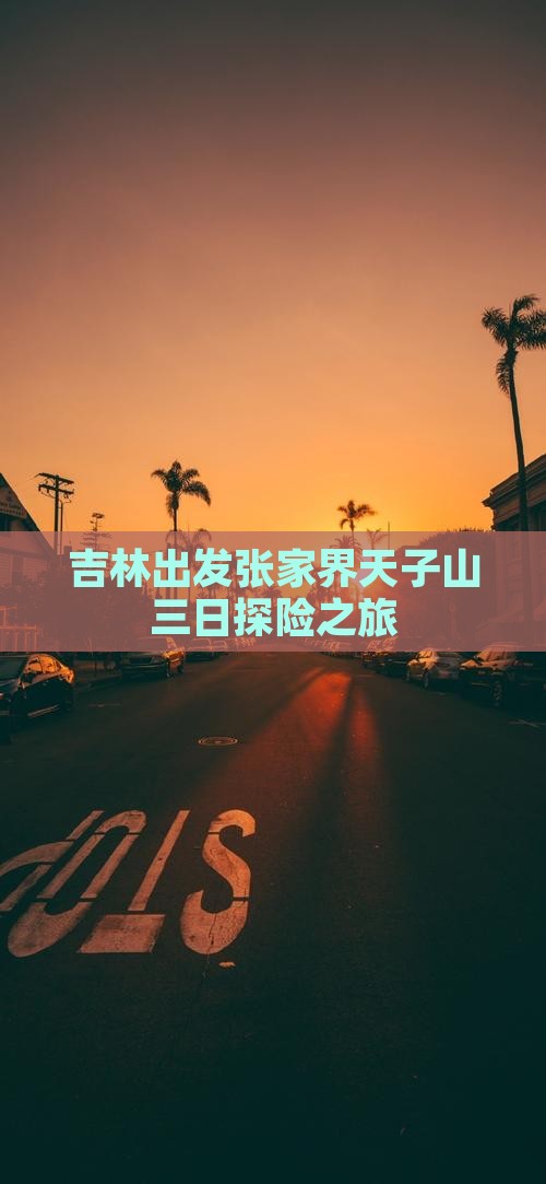 吉林出发张家界天子山三日探险之旅