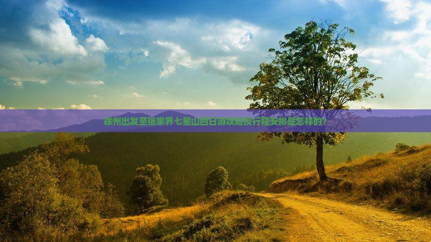 徐州出发至张家界七星山四日游攻略及行程安排是怎样的？