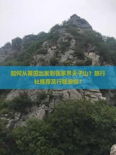 如何从莆田出发到张家界天子山？旅行社推荐及行程安排？