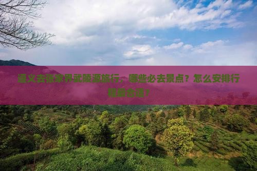 遵义去张家界武陵源旅行，哪些必去景点？怎么安排行程最合适？