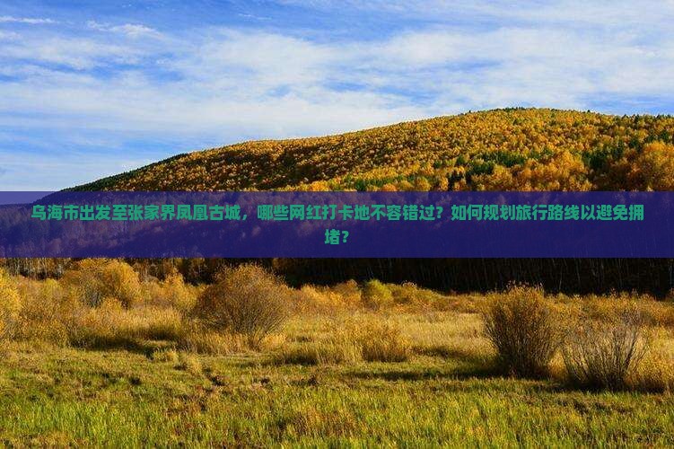 乌海市出发至张家界凤凰古城，哪些网红打卡地不容错过？如何规划旅行路线以避免拥堵？