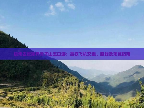 梧州去张家界天子山五日游：高铁飞机交通、路线及预算指南