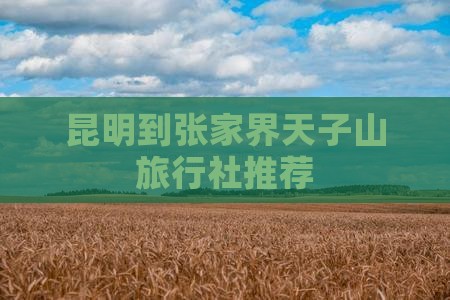 昆明到张家界天子山旅行社推荐