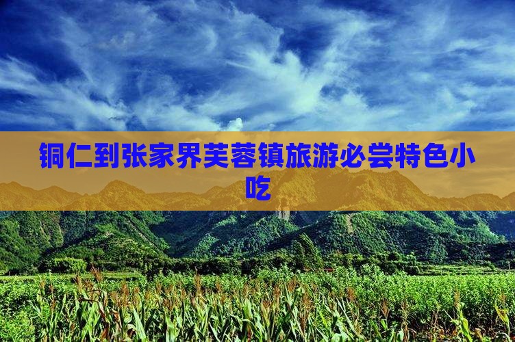 铜仁到张家界芙蓉镇旅游必尝特色小吃