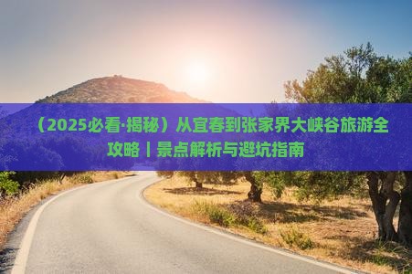 宜春到张家界大峡谷哪里玩