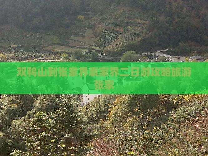 双鸭山到张家界袁家界二日游