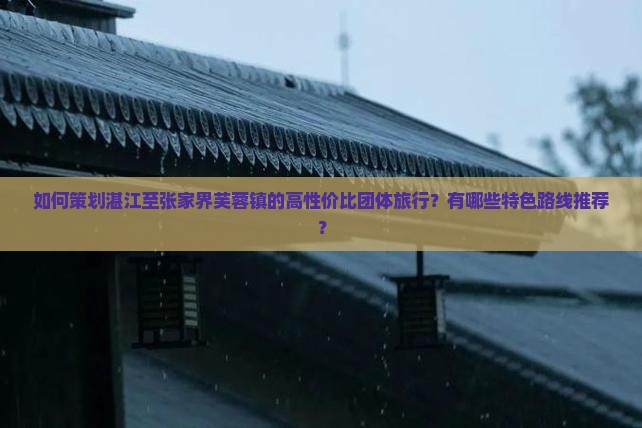 如何策划湛江至张家界芙蓉镇的高性价比团体旅行？有哪些特色路线推荐？