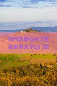如何获取牡丹江至张家界天子山门票优惠？限时抢购攻略！
