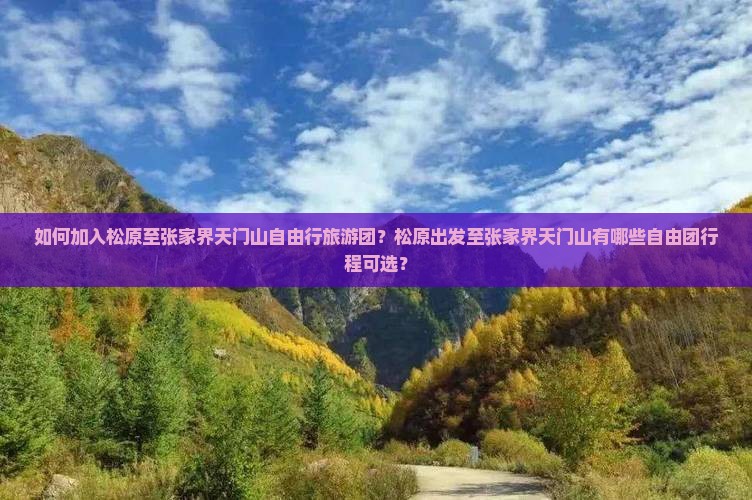 如何加入松原至张家界天门山自由行旅游团？松原出发至张家界天门山有哪些自由团行程可选？